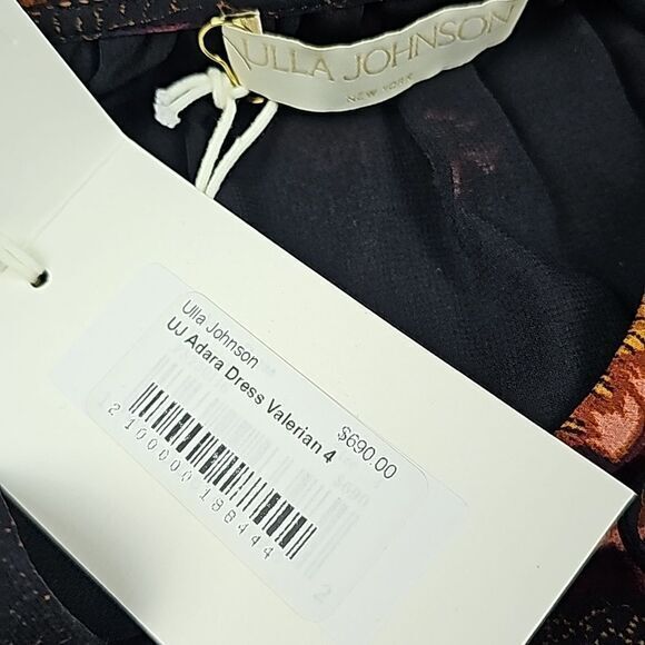 Ulla Johnson Adara Tiered-Ruffle Mini Silk Dress in Valerian NWT Size 4 - Picture 6 of 10